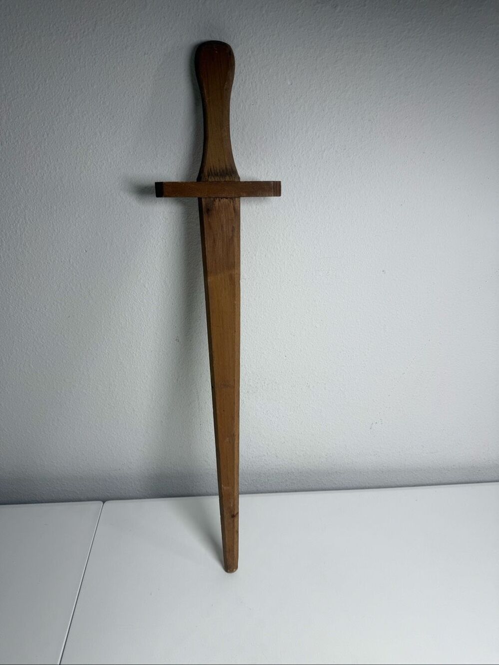 Vintage Wooden Sword Handcrafted Wood Sword Medieval Costume Prop